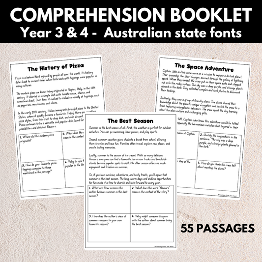 Comprehension Booklet - Years 3 & 4