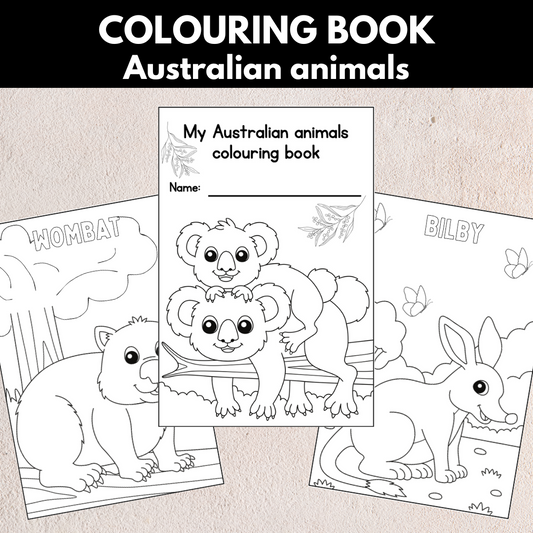 Colouring Book Australian Animals