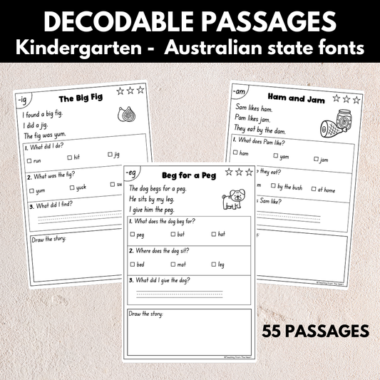 Decodable Passages - Kindergarten