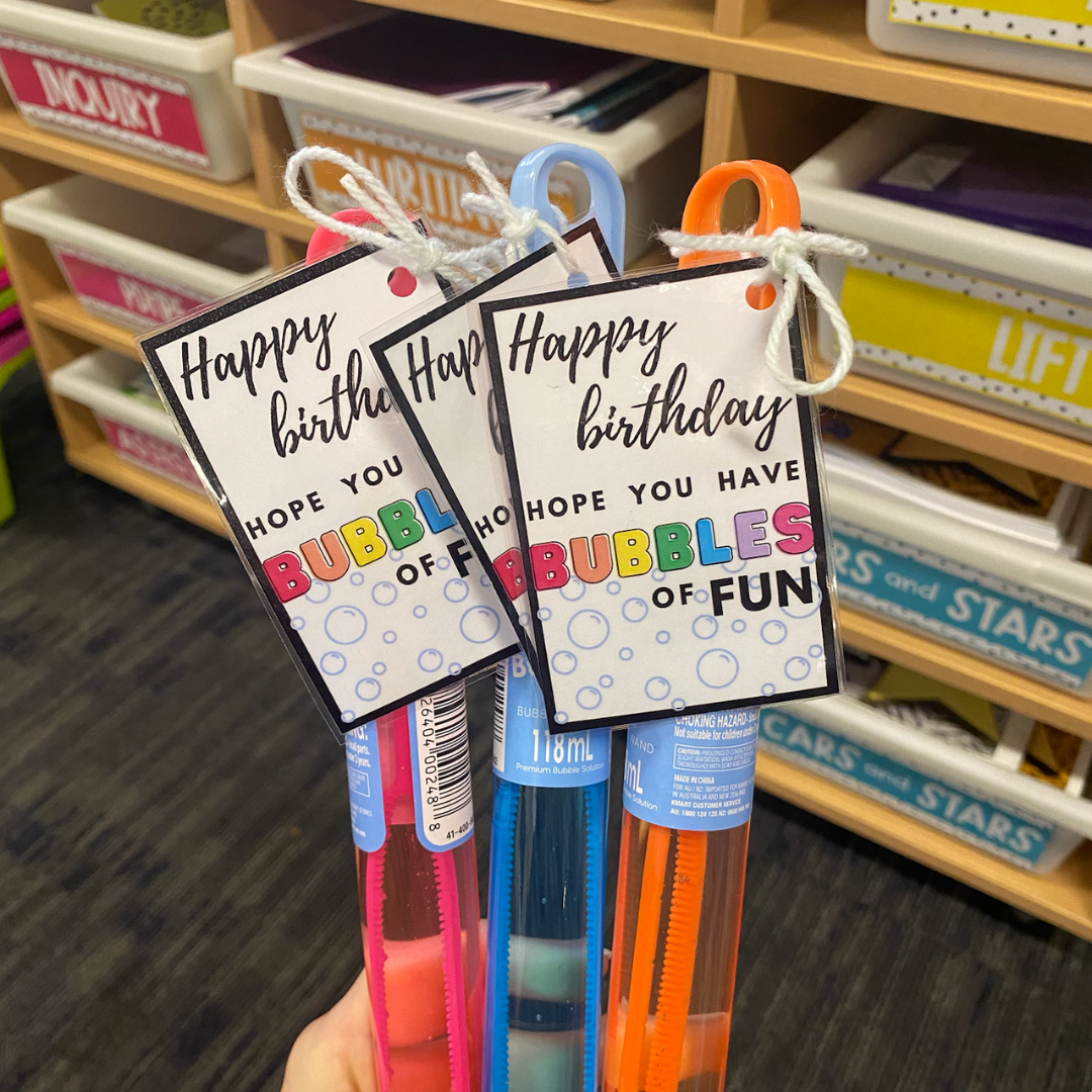 Birthday Tag - Bubbles
