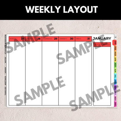 2025 Digital Teacher Planner