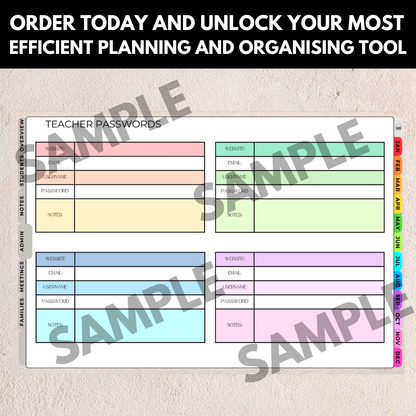 2025 Digital Teacher Planner