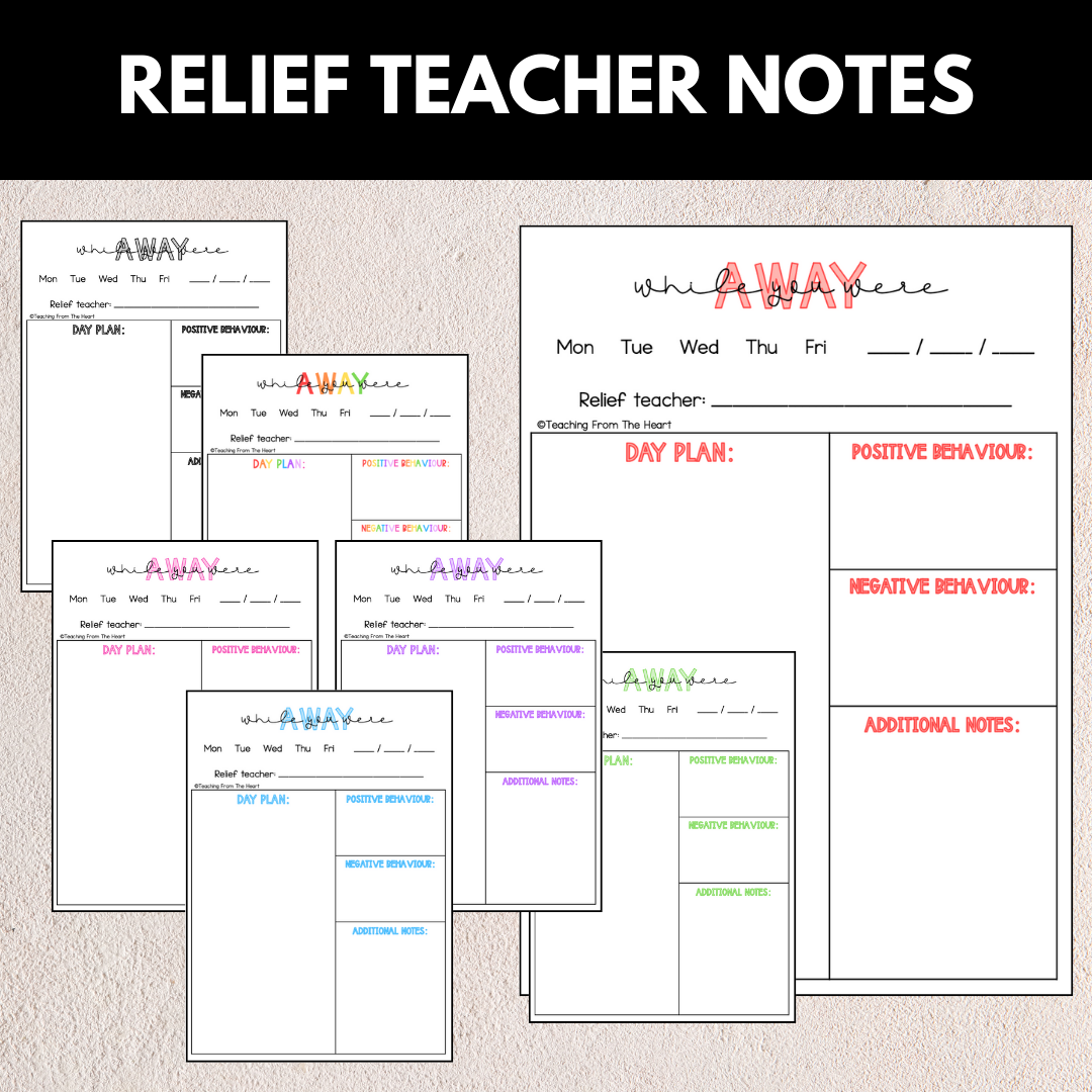 Relief Teacher Notes