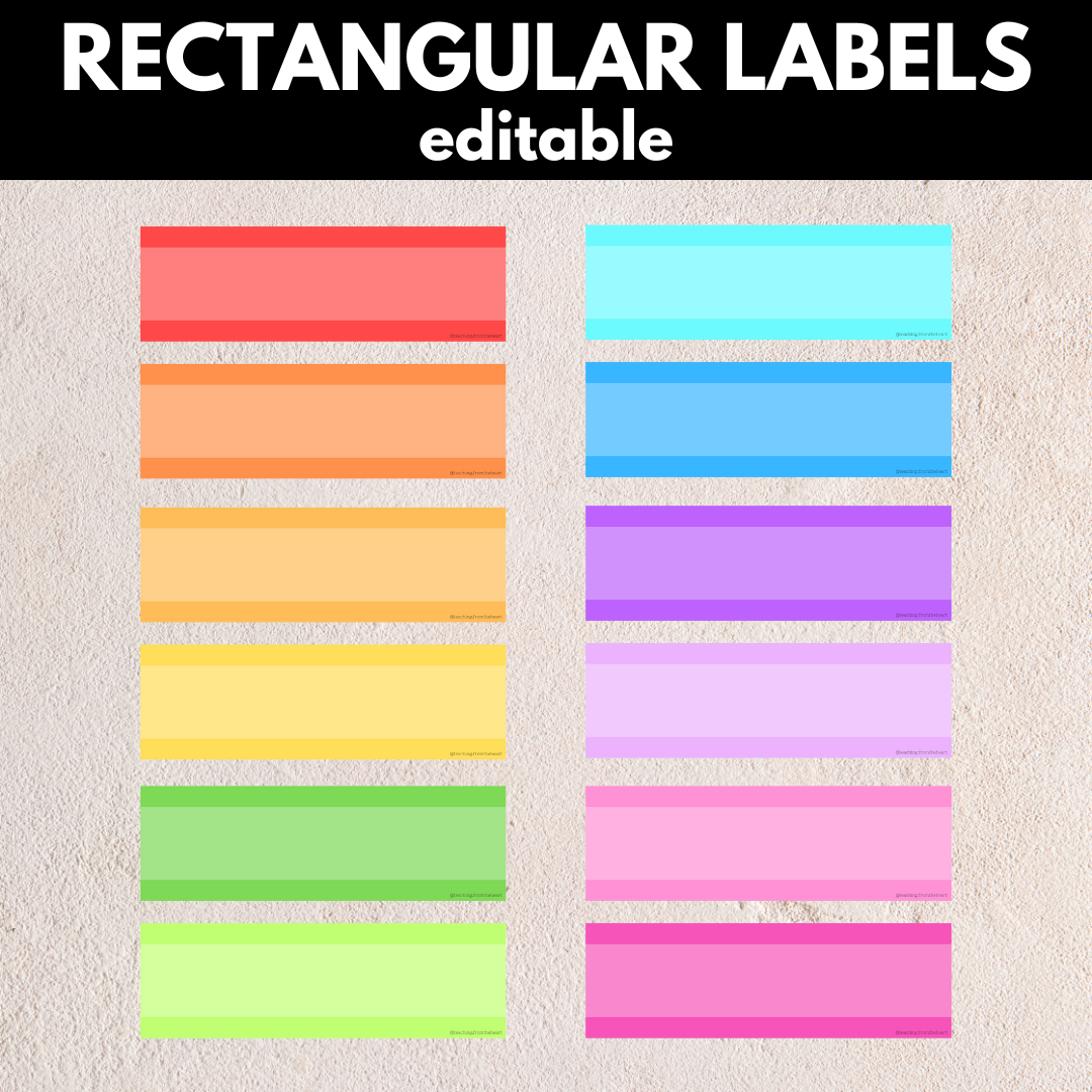 Rectangle Labels – Teaching From The Heart