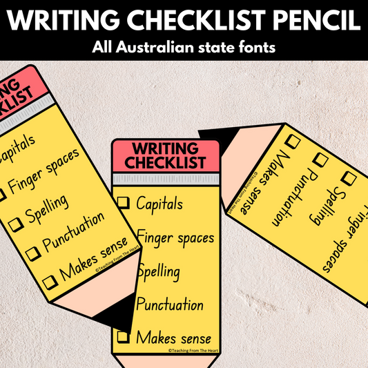 Writing Checklist Pencil