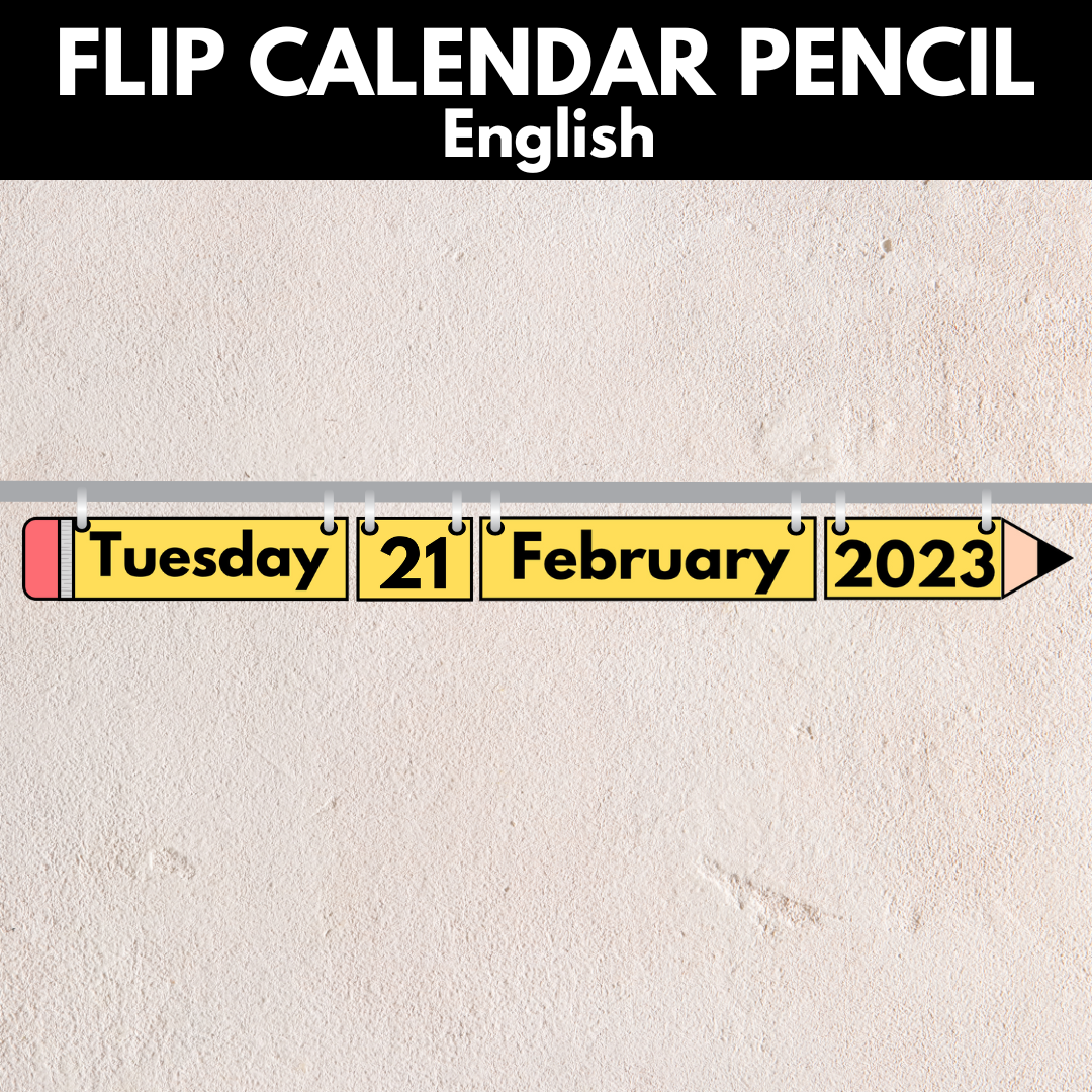 Flip Calendar Pencil - 10 Languages