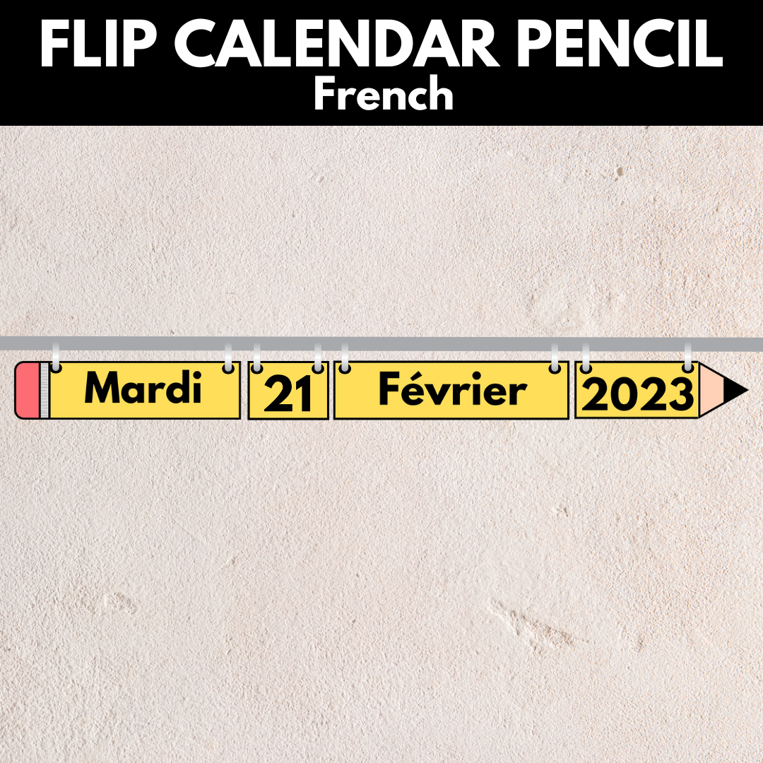 Flip Calendar Pencil - 10 Languages