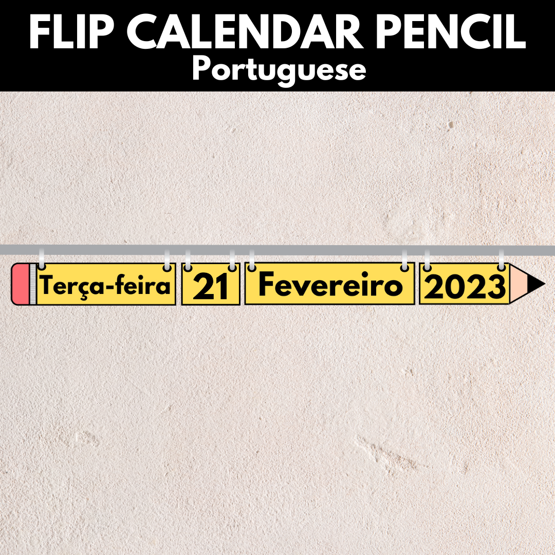 Flip Calendar Pencil - 10 Languages