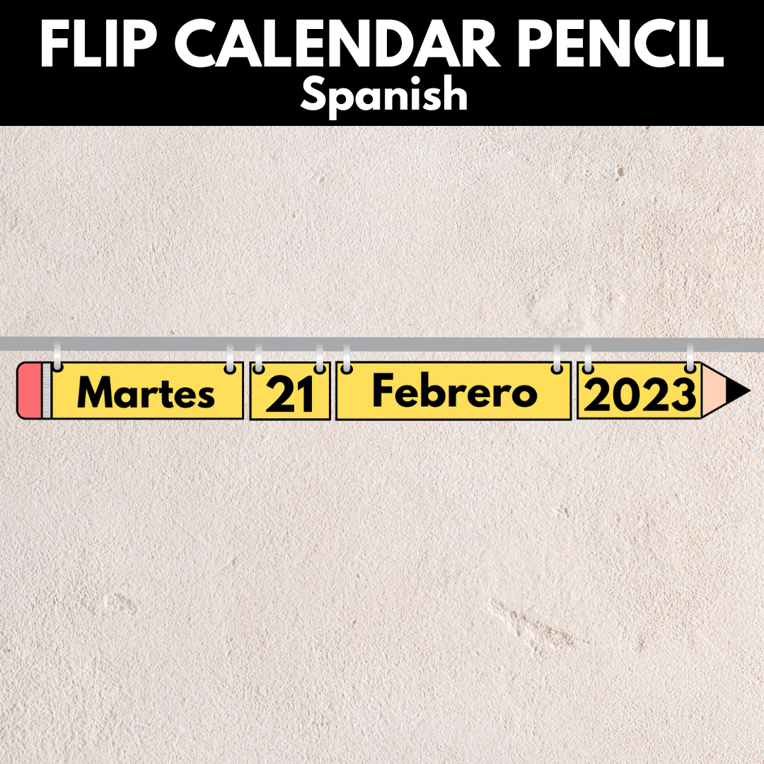 Flip Calendar Pencil - 10 Languages