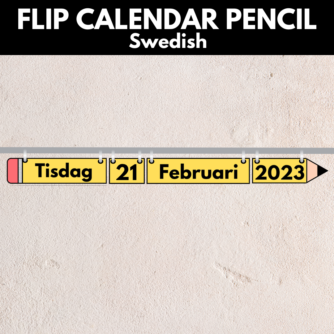 Flip Calendar Pencil - 10 Languages