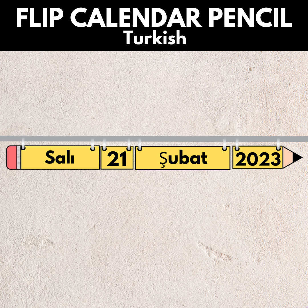 Flip Calendar Pencil - 10 Languages