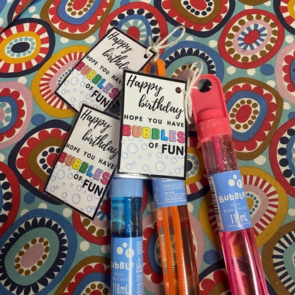 Birthday Tag - Bubbles