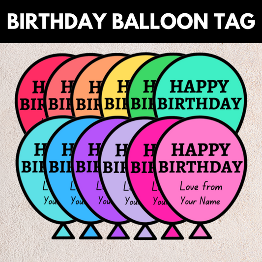 Birthday Tag - Balloon