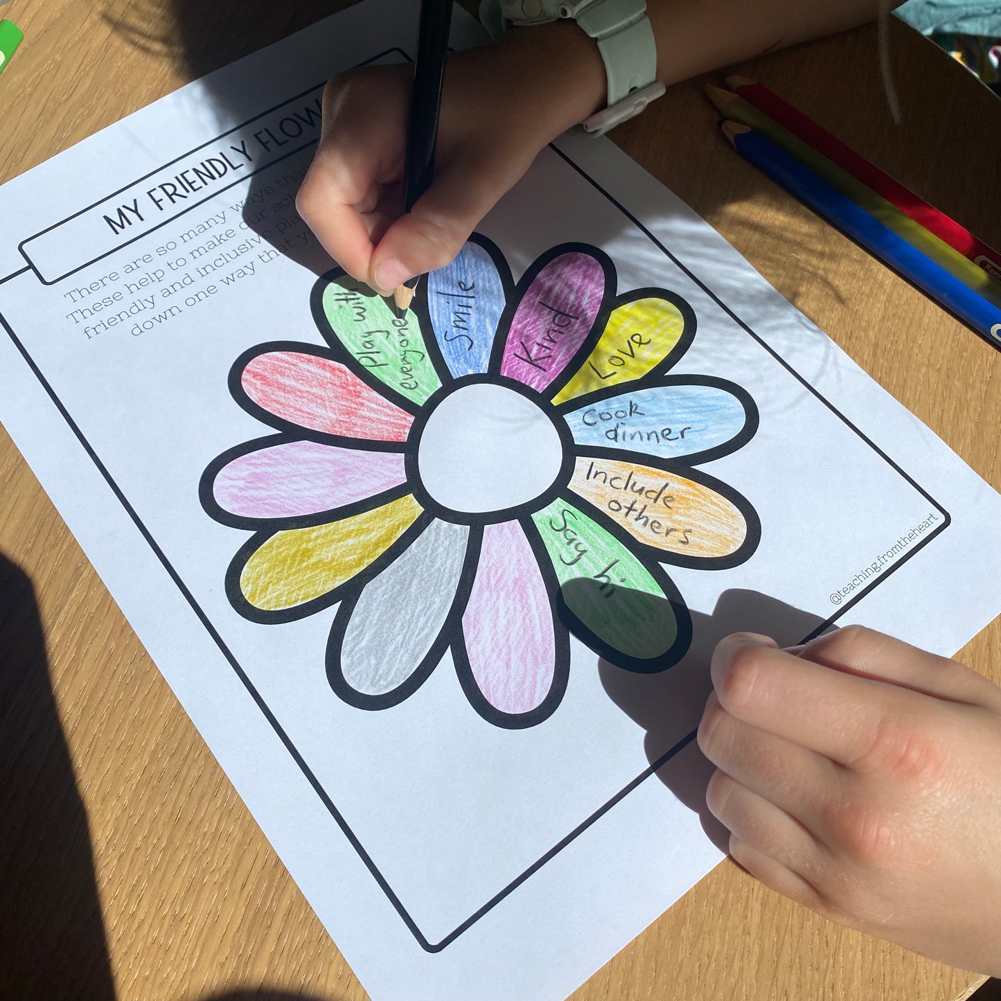 Friendly Flower Worksheet