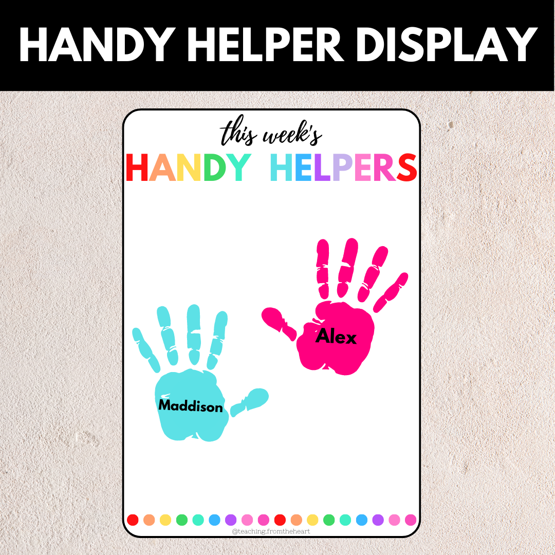 Handy Helper Display – Teaching From The Heart