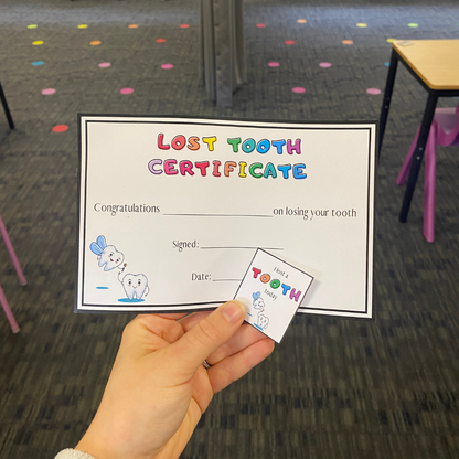 Lost Tooth Certificates and Tags