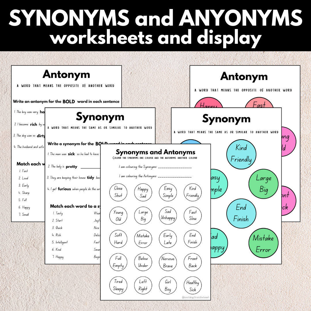 Synonyms and Antonyms