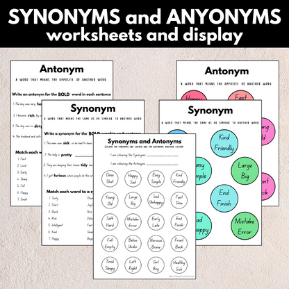 Synonyms and Antonyms