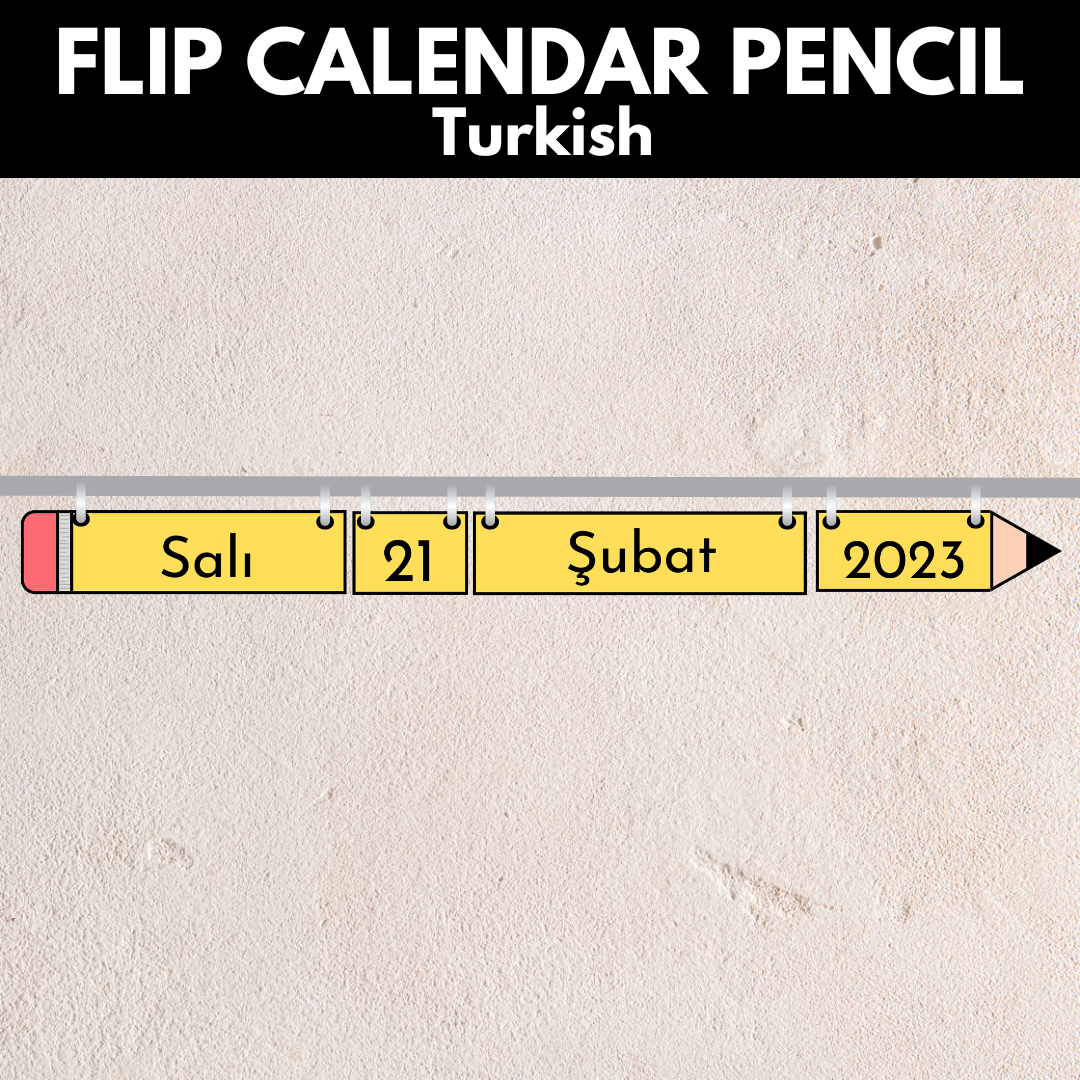 Flip Calendar Pencil - 10 Languages